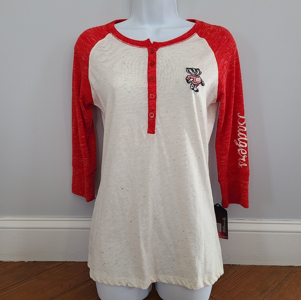 Colosseum Wisconsin Badgers Raglan Tee